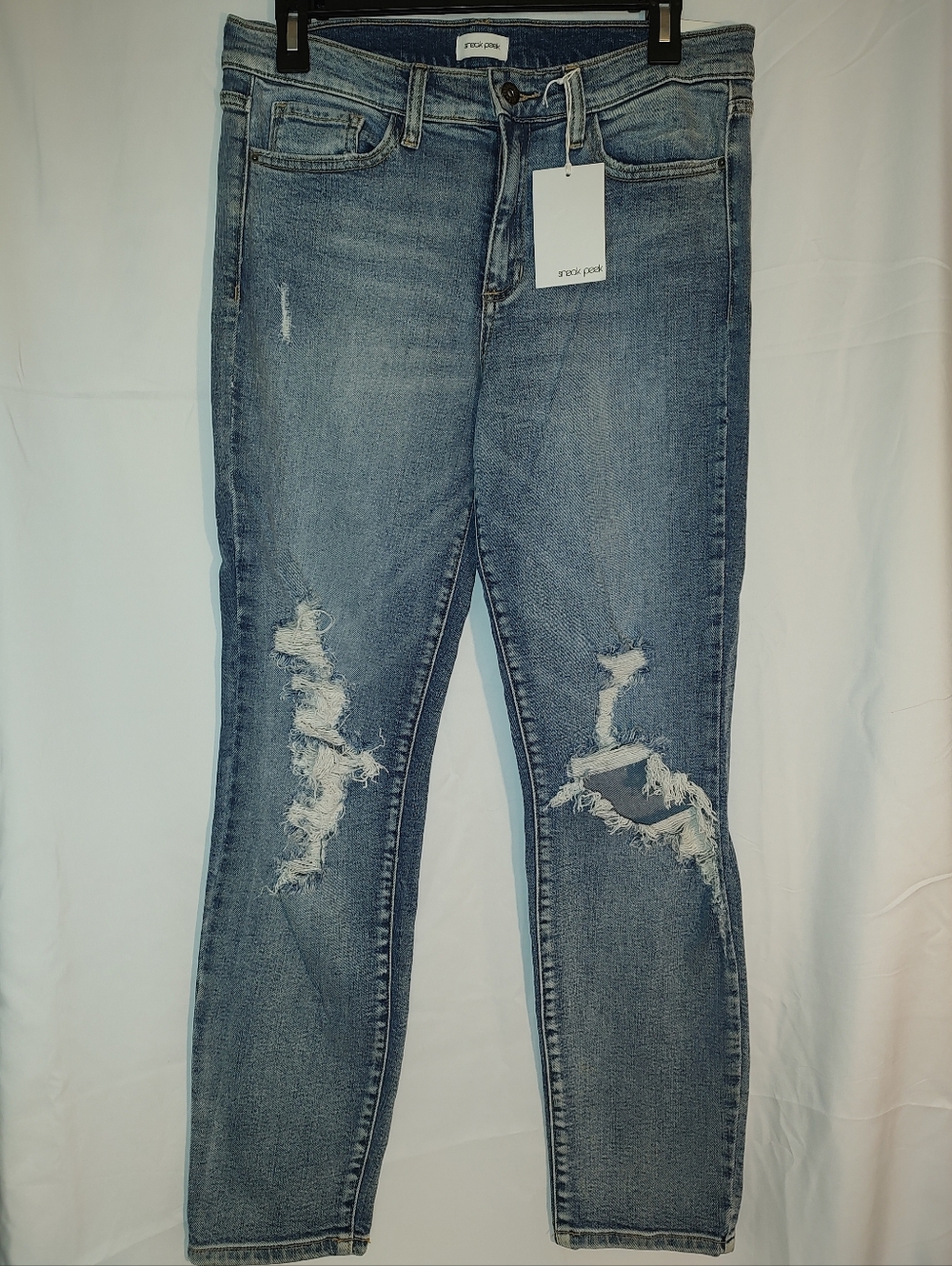 Sneak Peek Distressed Light Blue Skinny Jeans NWT